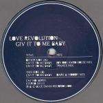 Love Revolution - Giv It To Me Baby - (Sticker on Sleeve) - Blue Swan Records - Trance