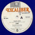Lime - Your Love - Excaliber Records Ltd. - Disco